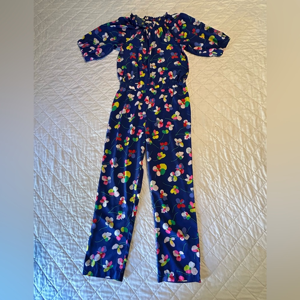 Crewcuts Blue Floral Jumpsuit